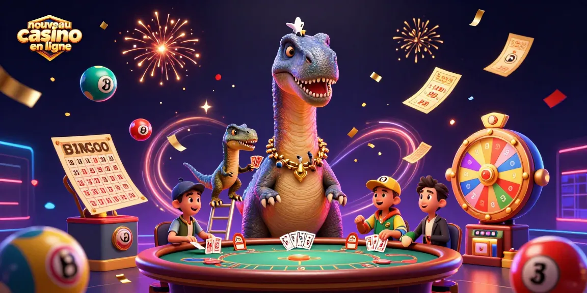 Le nouveau casino en ligne avec un brontosaurus géant et des jeux de loterie colorés.