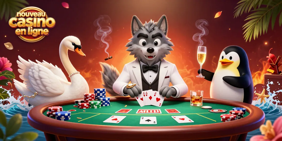 Découvrez le nouveau casino en ligne avec une scène animée de personnages de casino