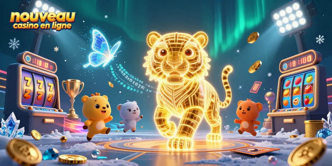 Jouer au nouveau casino en ligne avec le tigre lumineux et des effets dynamiques de jeux.