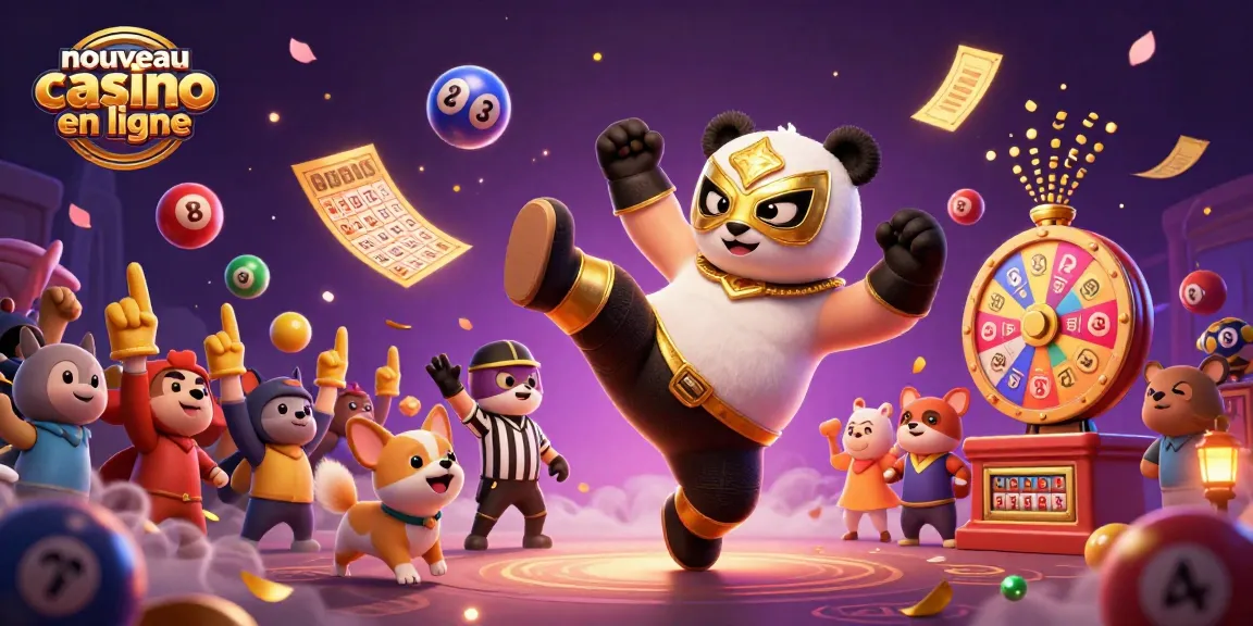 Gagnez avec le nouveau casino en ligne grâce à cette illustration dynamique pleine d'action.