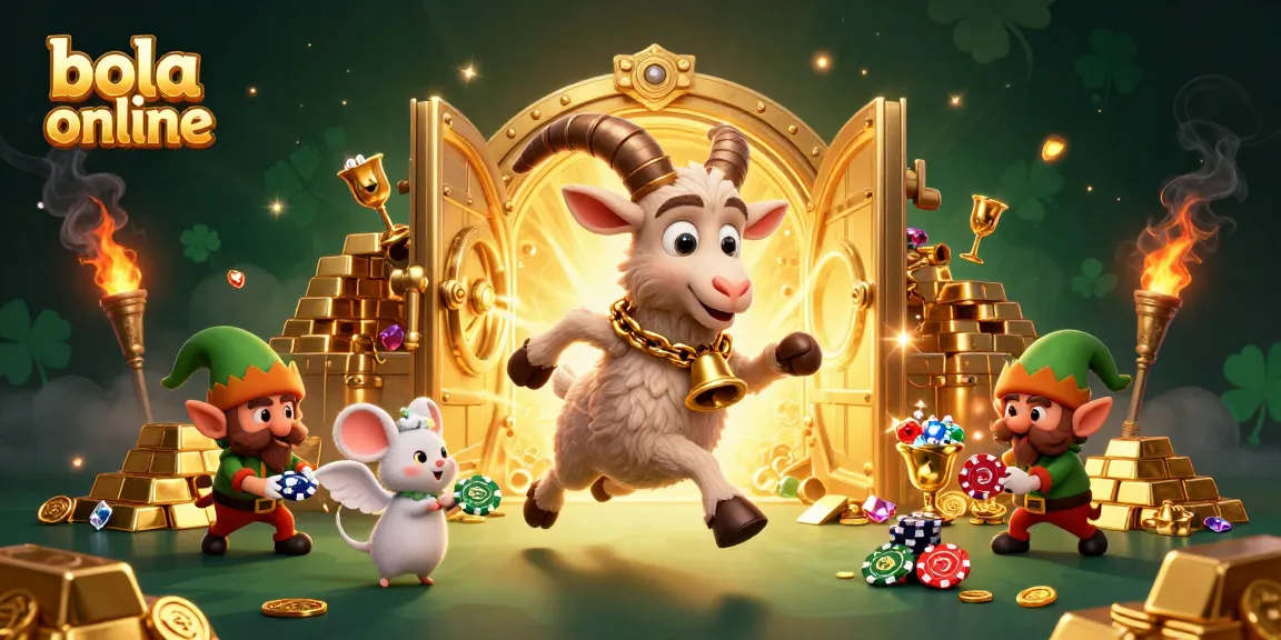 Experience thrilling bola online games in this vibrant illustration of a festive horror casino.