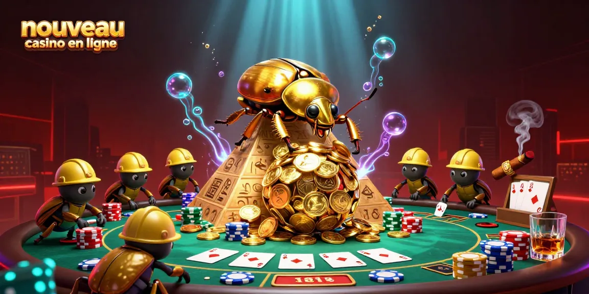 Découvrez le nouveau casino en ligne avec des bogues dorés et des éléments de poker captivants.