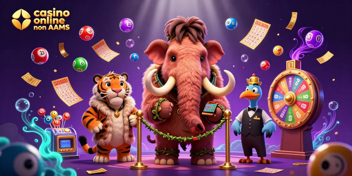 Vinci nei casino online non AAMS con un mammut e un dodo che controllano l'accesso.