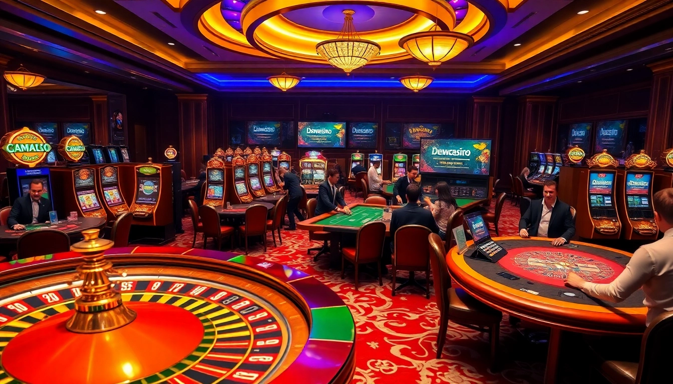 Dive into the excitement with DewaCasino link alternatif highlighted amidst a vibrant casino scene.