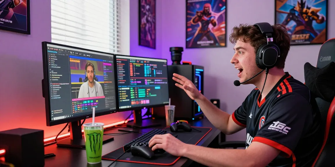 Dynamic Twitch streaming scene showcasing trusted ways to grow Twitch followers with engaging setup and interactions.