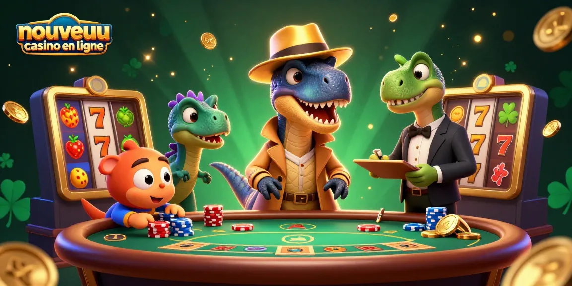 Découvrez un nouveau casino en ligne avec des personnages animés de dinosaures jouant à des machines à sous palpitantes.