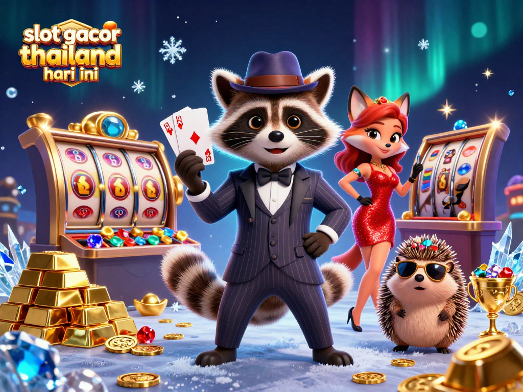 Experience slot gacor thailand hari ini with a lively 3D scene featuring charming casino characters and rich gaming elements.