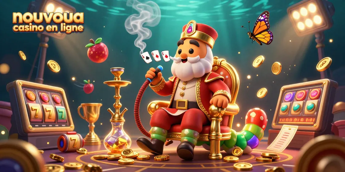 Profitez de l'expérience du nouveau casino en ligne avec une illustration captivante de personnages de jeu.