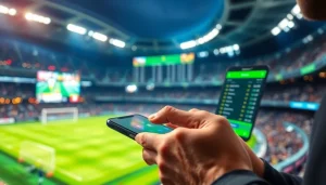 Experience the best sports betting sites in India through a user placing bets on a smartphone.