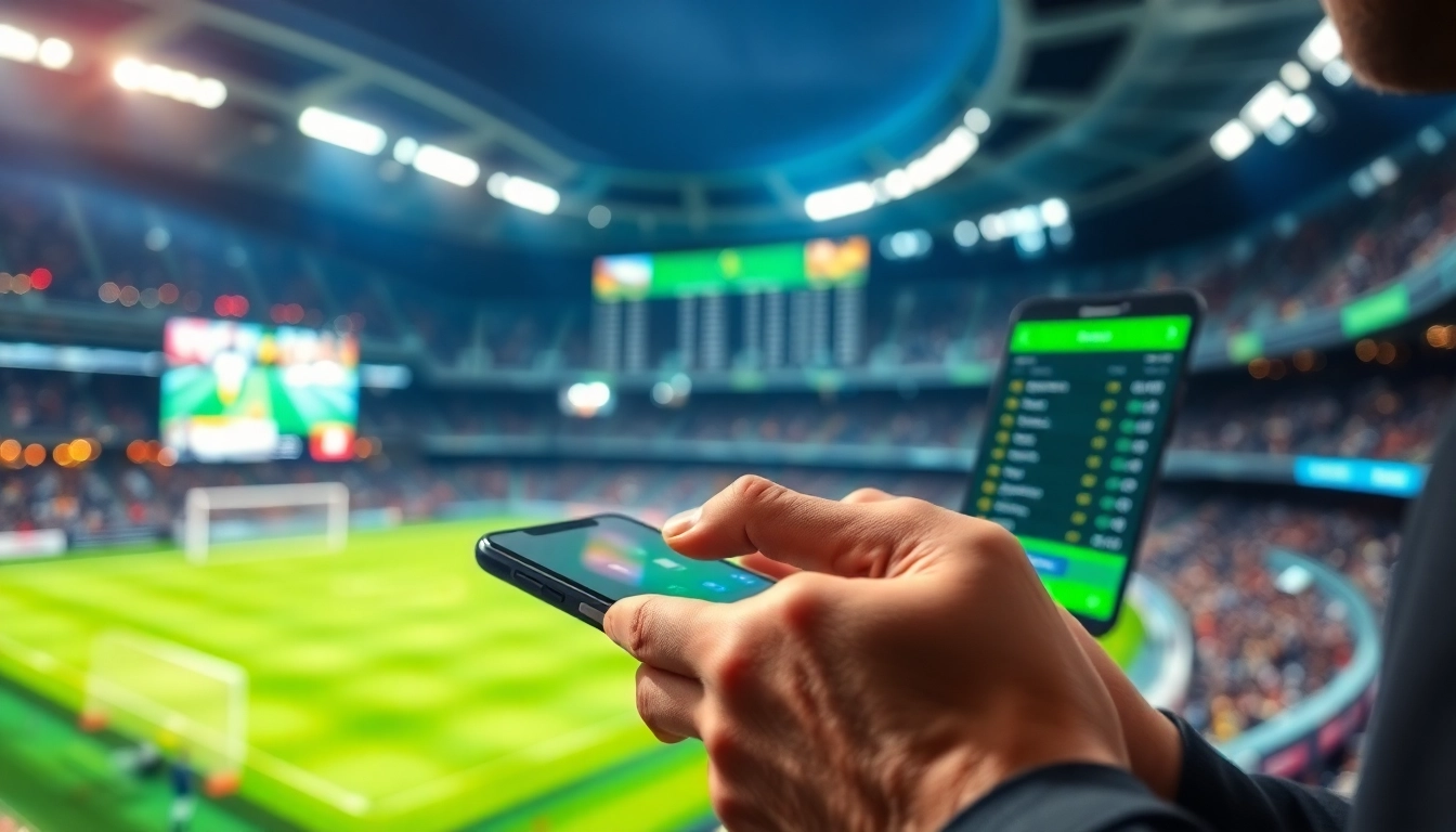 Experience the best sports betting sites in India through a user placing bets on a smartphone.