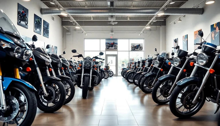 Motorrad Ankauf in einer modernen Verkaufsumgebung mit hochwertigen Maschinen.