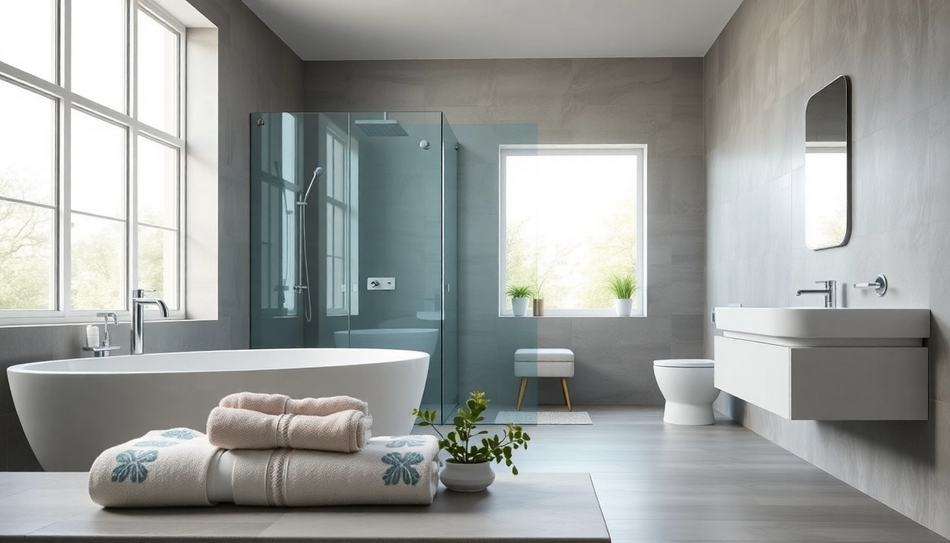 Gestalte eine moderne Badezimmeransicht mit sonni sanitär Produkten und eleganten Armaturen.