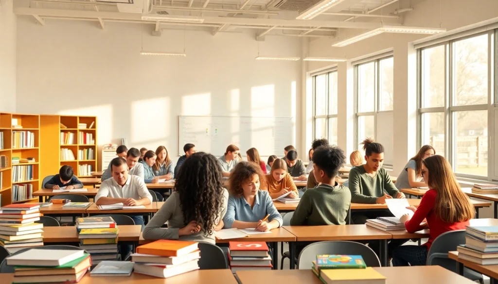 Engaged students collaborating in a vibrant Education setting with interactive learning tools.