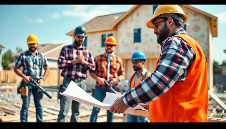 New Jersey General Contractor team actively engaged in a residential construction project.