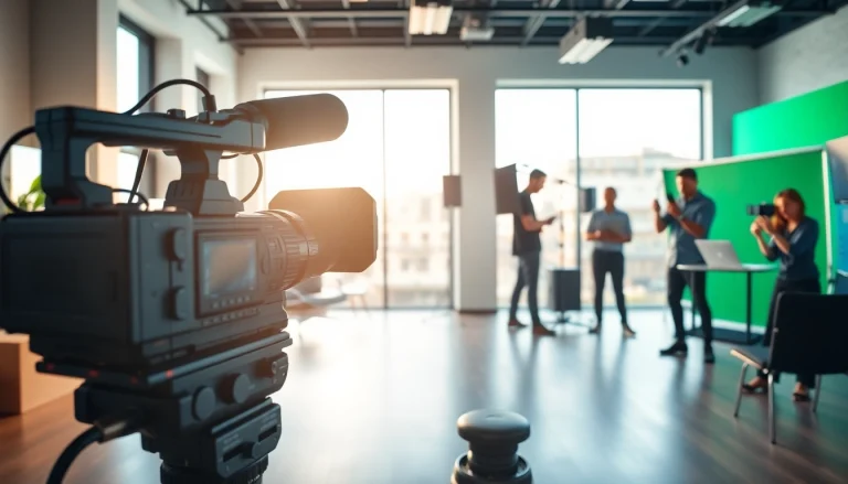 Engaging setup for corporate video production Toronto showcasing a professional studio environment.
