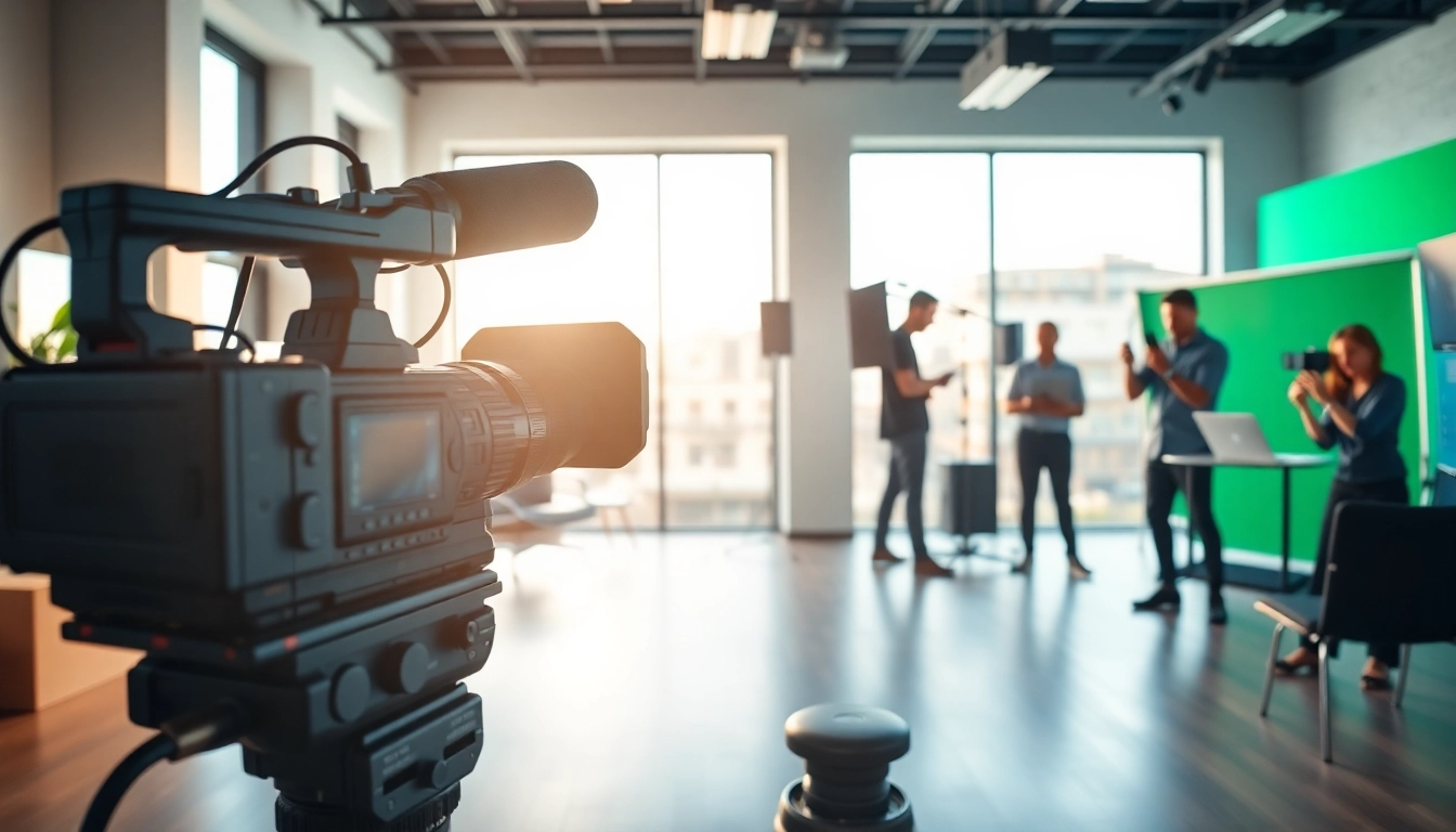 Engaging setup for corporate video production Toronto showcasing a professional studio environment.