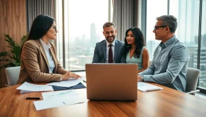 Engaging consultation showcasing wealth management San Antonio with a financial advisor and clients.