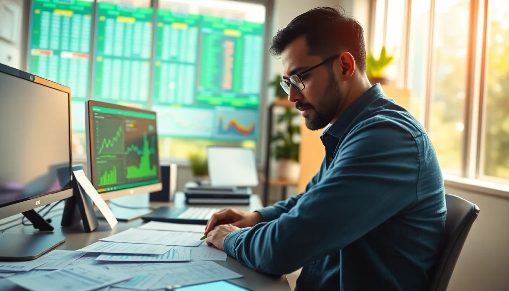 Menganalisis angka togel dengan data dan grafik dalam ruangan cerah.