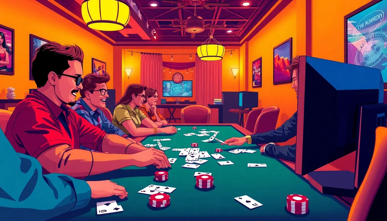 Engage in thrilling Ok rummy gameplay with friends online in a vibrant gaming atmosphere.