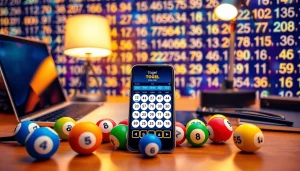 Permainan togel online yang menarik, ditampilkan pada smartphone di tengah suasana permainan yang dinamis.