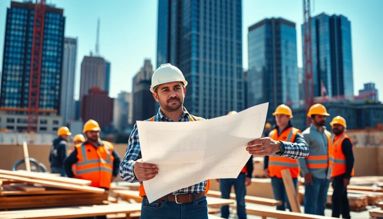 Skilled New York General Contractor guiding construction efforts in bustling urban scene.
