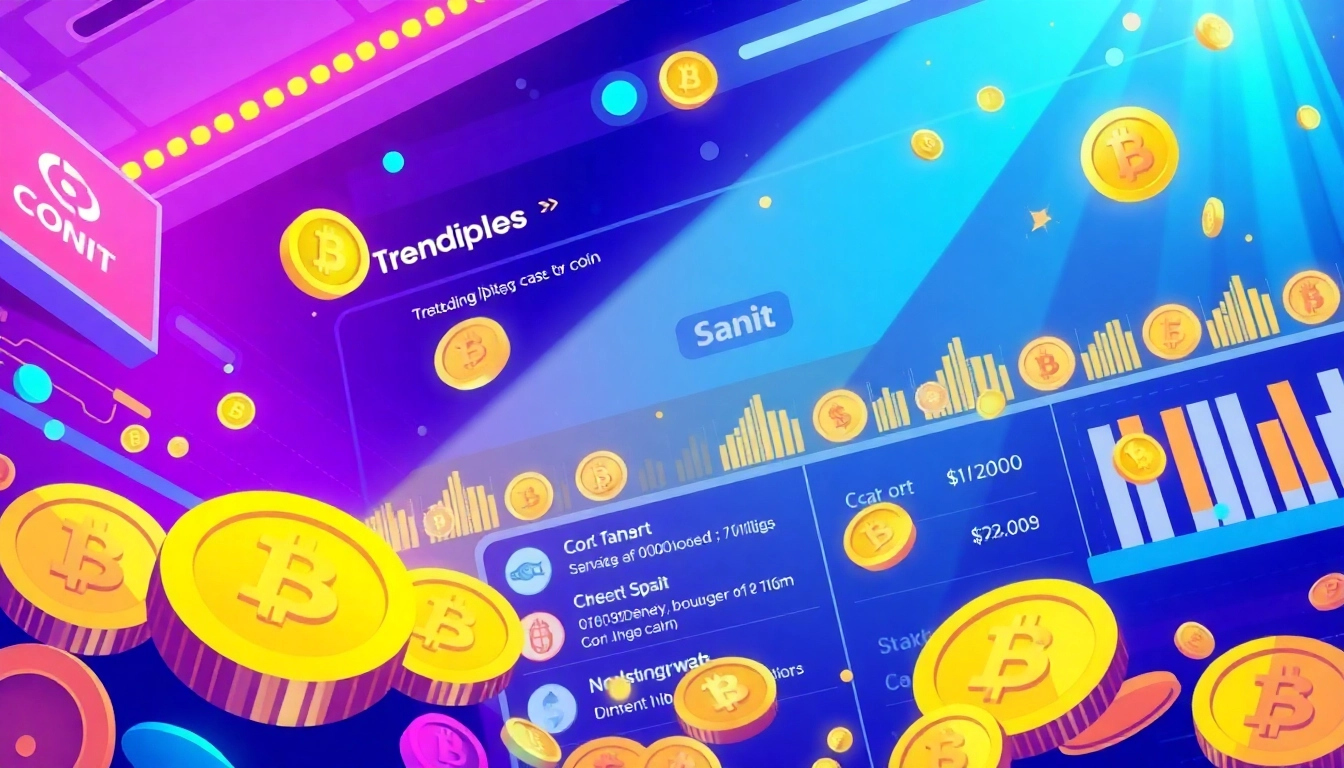 Discover trending coins listing prominently featured on a digital platform with 24/7 support.