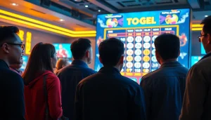 Permainan togel online resmi dengan antarmuka menarik dan pemain beragam yang terlibat.