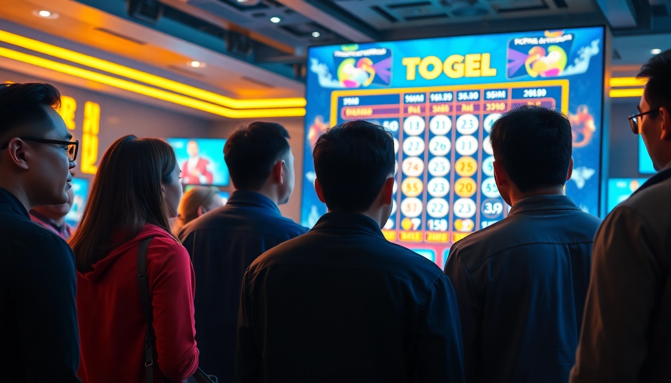 Permainan togel online resmi dengan antarmuka menarik dan pemain beragam yang terlibat.