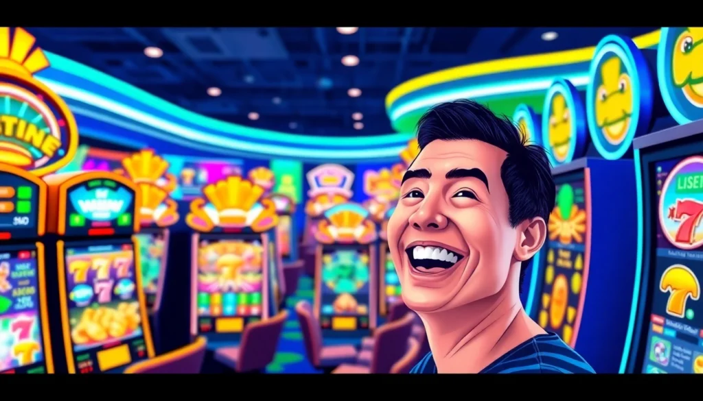 Main focus on situs slot dengan pemain bahagia di kasino online yang modern dan menarik.