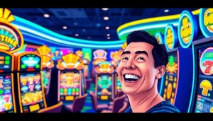 Main focus on situs slot dengan pemain bahagia di kasino online yang modern dan menarik.
