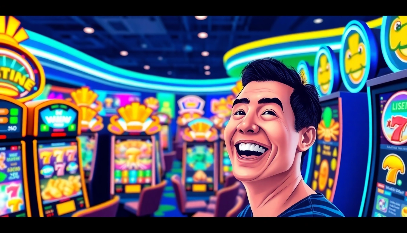 Main focus on situs slot dengan pemain bahagia di kasino online yang modern dan menarik.