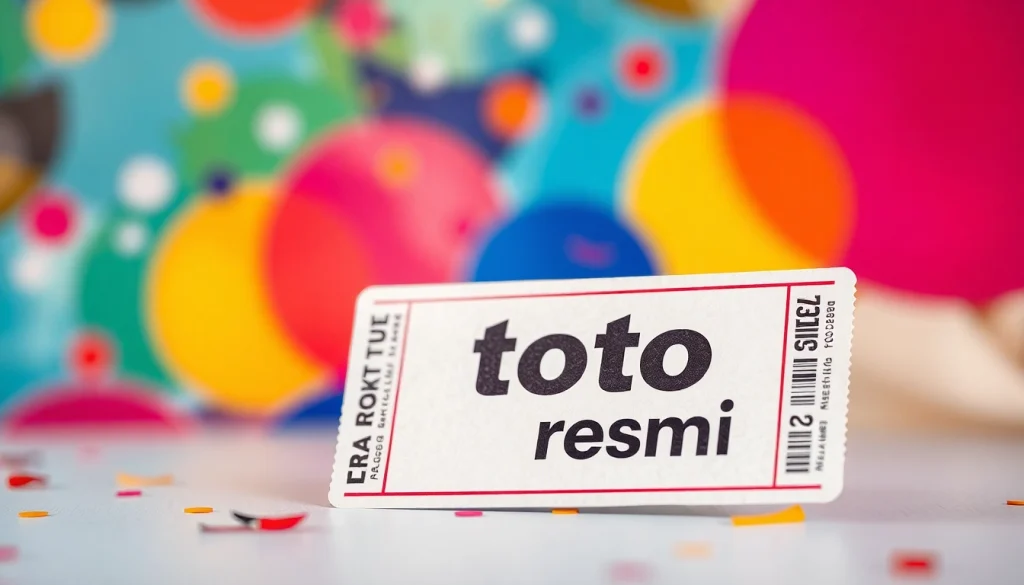 Menangkan kesempatan dengan toto togel resmi yang terletak di atas tiket lotere berwarna cerah.