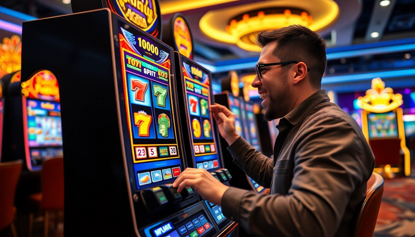 Permainan bandar toto 4d slot dengan mesin slot berwarna cerah menarik perhatian pemain.