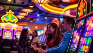 Menangkan permainan agen toto terbaik slot dengan suasana kasino yang penuh warna.