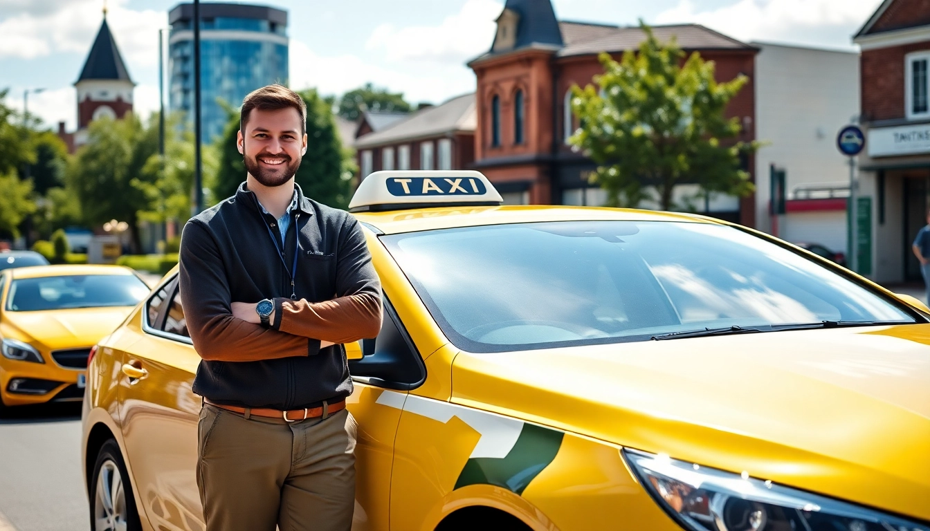 Catch a reliable West Bridgford Taxi with friendly service in an urban setting.