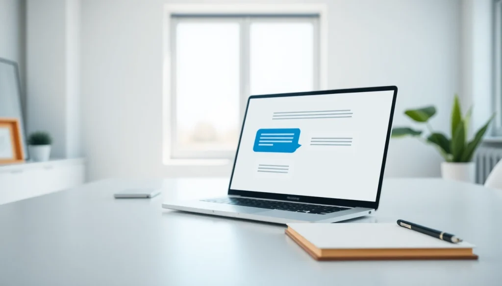 Engaging online chat interface showcasing chatgpt free alternative capabilities in a professional setting.
