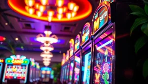 Menggoda para pemain dengan bolahiu slot dan suasana kasino yang ceria.