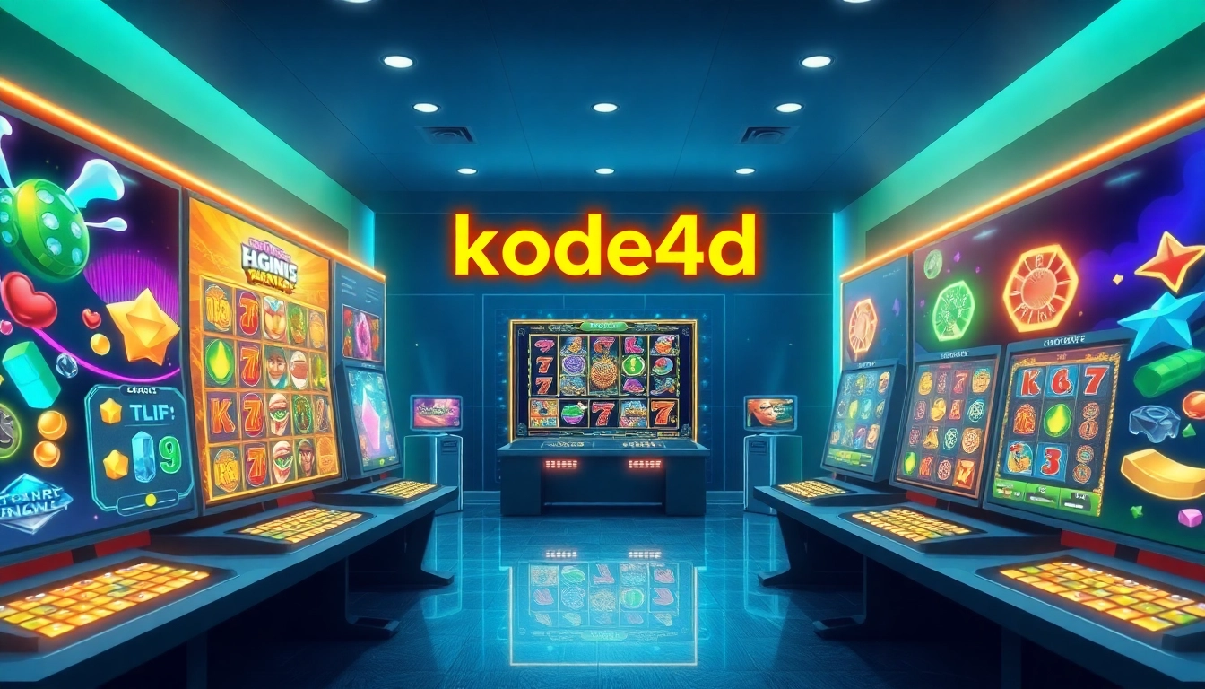 Kode4d interactive gaming platform showcasing exciting slot games and user-friendly design