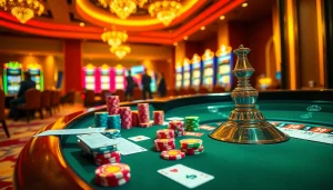 Bettors immersed in a thrilling birutoto game at a luxurious casino table.