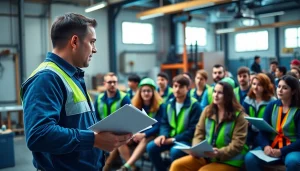 Engaged participants in OSHA training carolinas focused on safety protocols during a vibrant session.