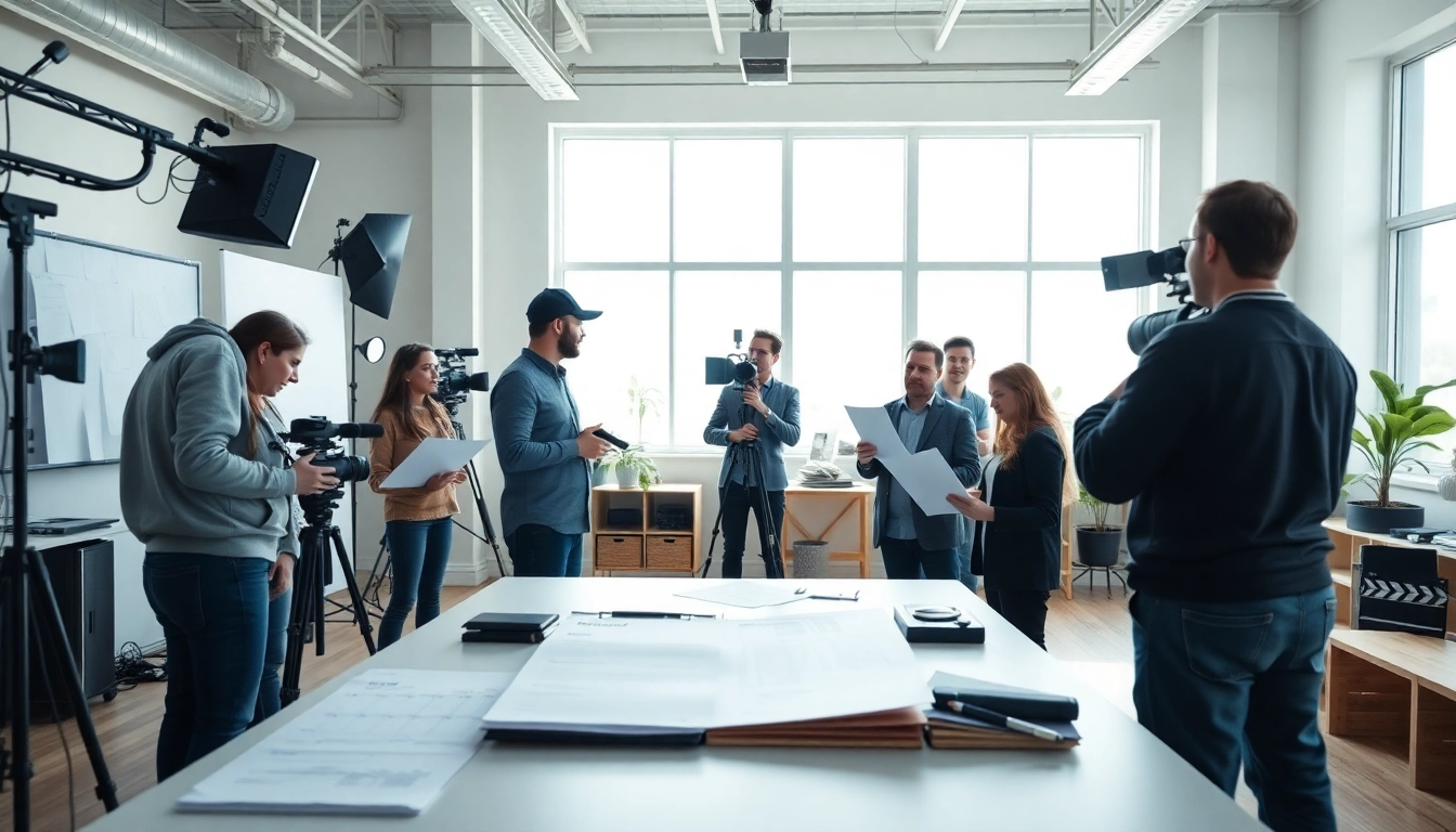 Showcase of Creative Video Production Agency professionals collaborating on innovative projects