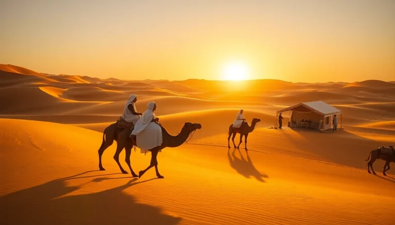 Agafay desert camel ride and dinner with a show featuring sunset views and cultural experiences.