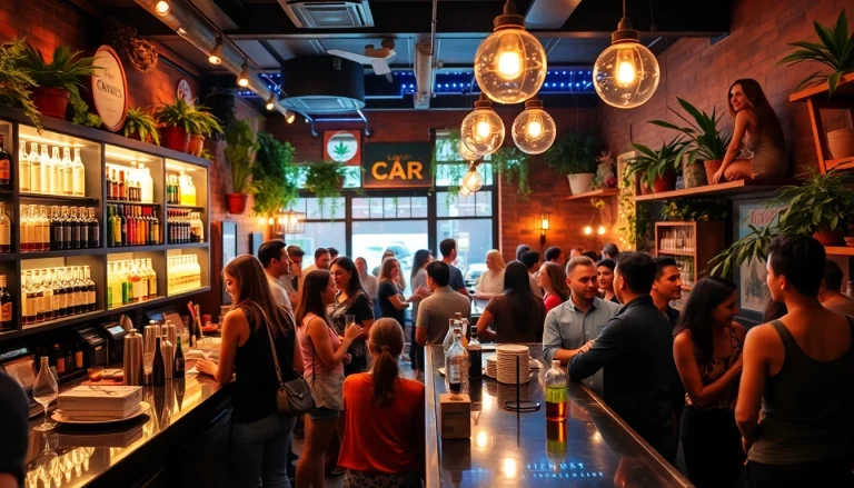 Visitez le social club lloret de mar, un lieu animé avec un bar stylé et des clients heureux.