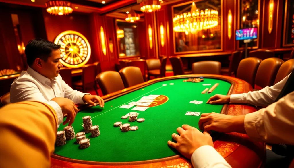 Engage in high-stakes poker at RR88, where excitement meets strategy in a luxurious casino setting.