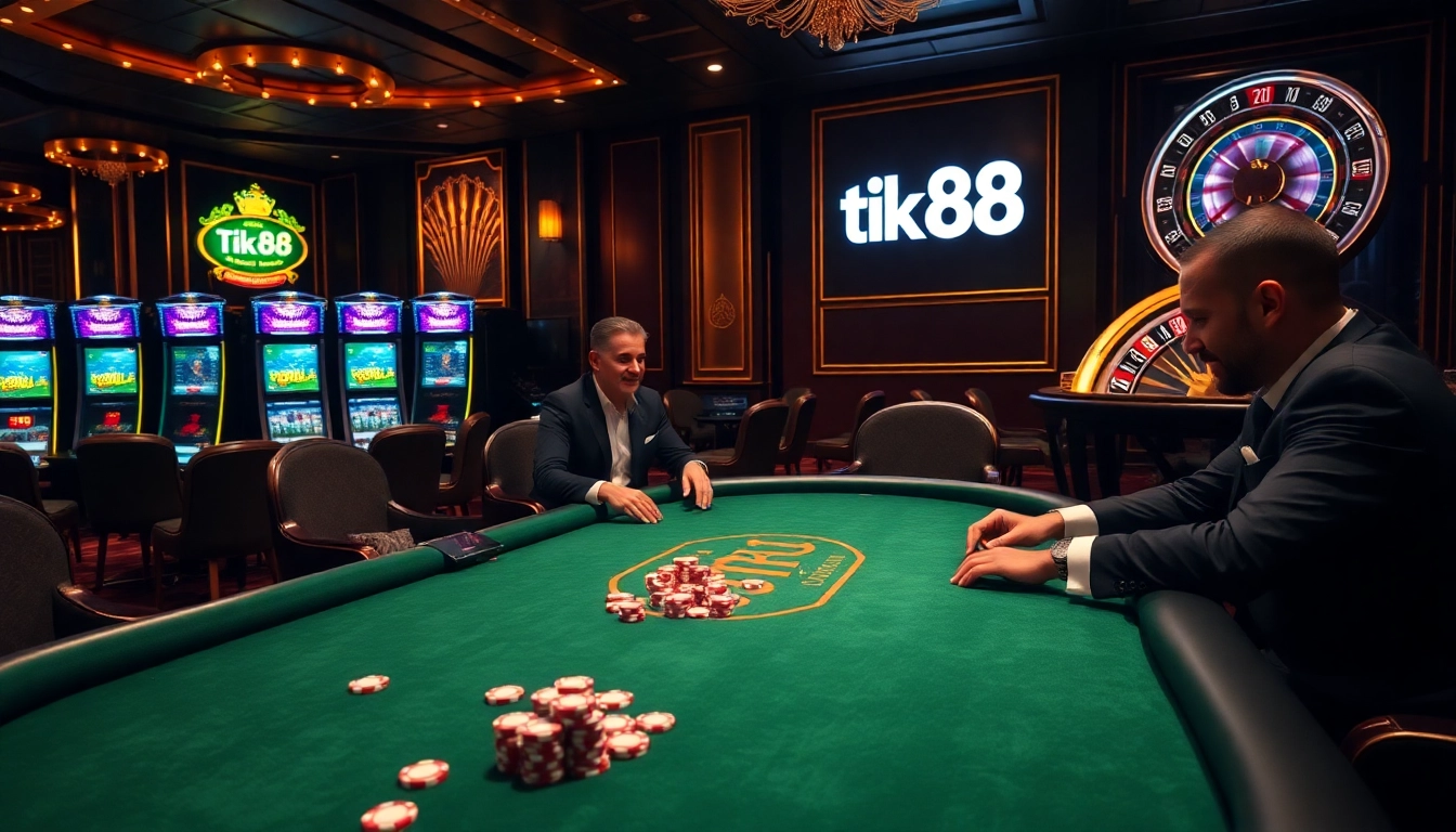 Trải nghiệm lối chơi đầy phấn khích tại tik 88 với các trận poker chuyên nghiệp và không gian casino sang trọng.