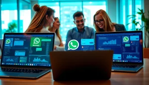 What is a CRM for WhatsApp showcasing a business team using integrated CRM technology