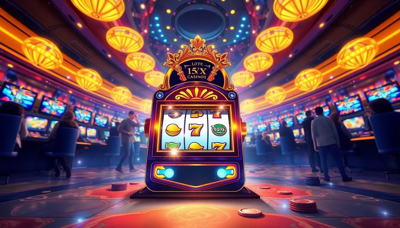 Jelajahi Istana777 dengan slot mesin mewah dan cahaya berkilau yang menciptakan suasana kemenangan.