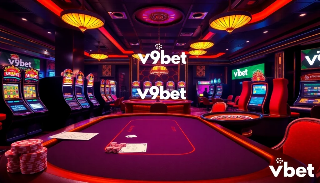 Experience thrilling gaming action at V9 bet with vibrant casino tables and strategic gameplay.