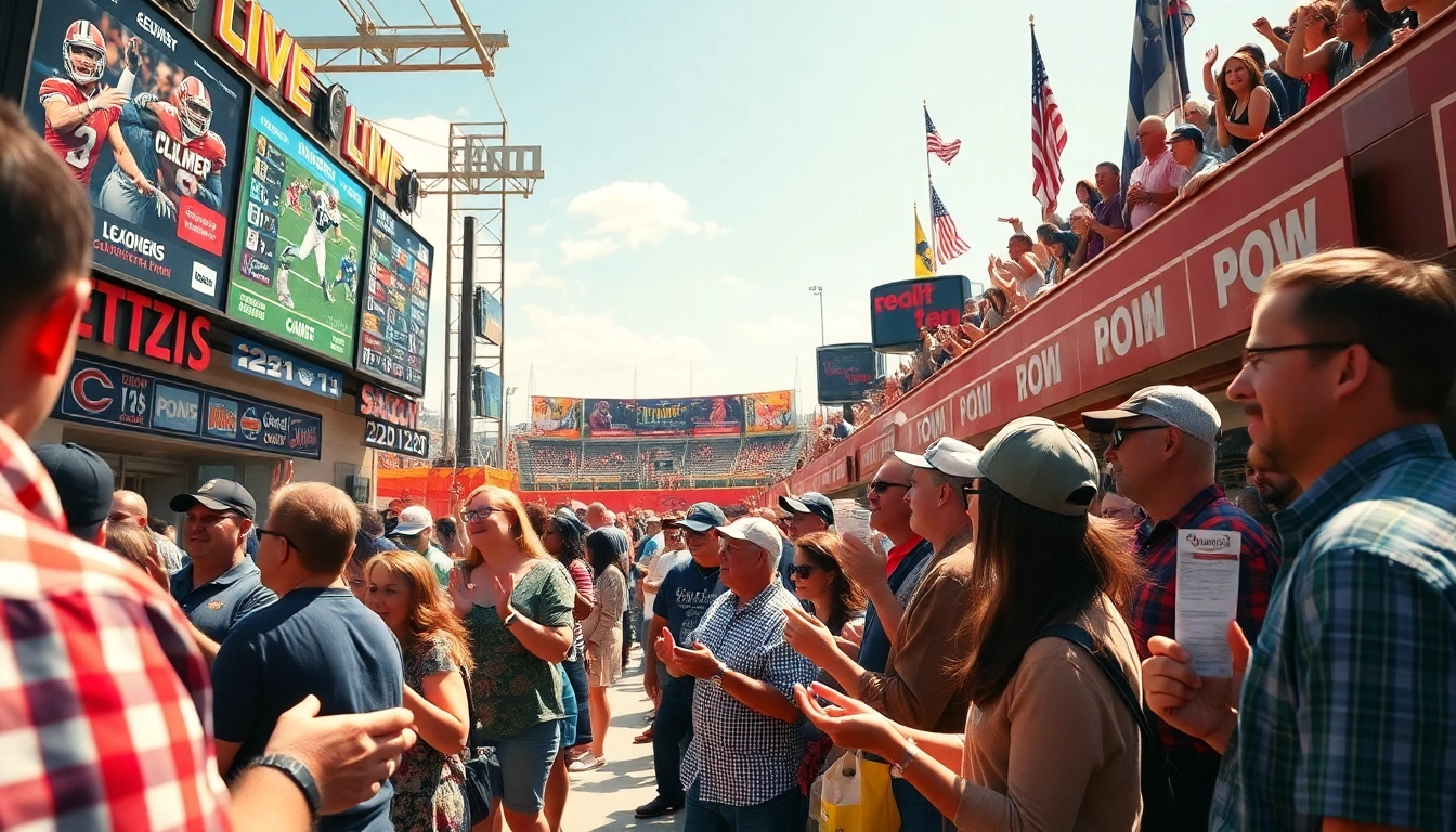 Engage with sports betting Georgia atmosphere featuring fans, tickets, and excitement.