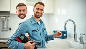 Engaging scene with a professional repairing plumbing issues at https://speedyservicestoday.com.au.